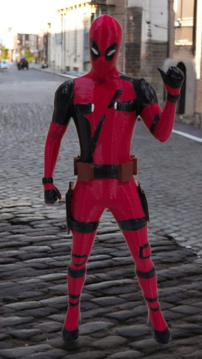 3D Printed Superhero Figurine – Deadpool Inspired