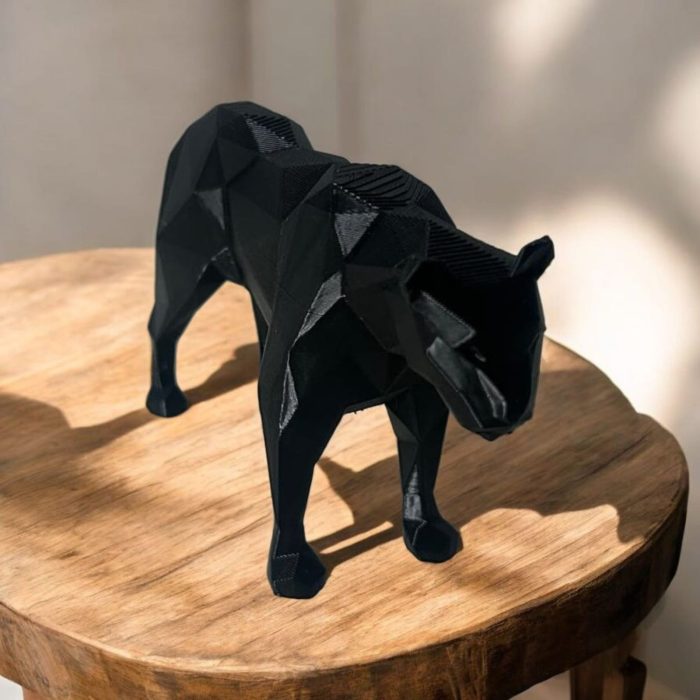 3D Printed Decor Figurine – Geometric Panther